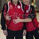 Minivolley: Pallavolo Novaggio / Bedigliora. Nella foto l'allenatrice Daria Petronio e il Presidente Severo Mattinelli.